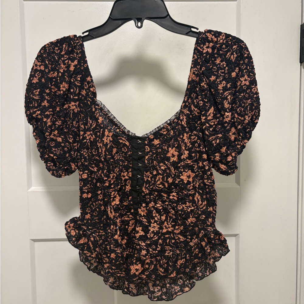 Free People Puff Sleeve Top